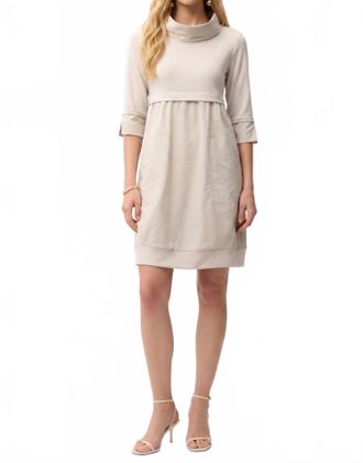 Joseph Ribkoff Cowl Neck Cocoon Dress In Moonstone