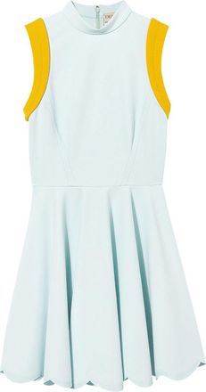 Pucci contrast-trim flared dress - women - Polyamide/Elastane - 46 - Blue