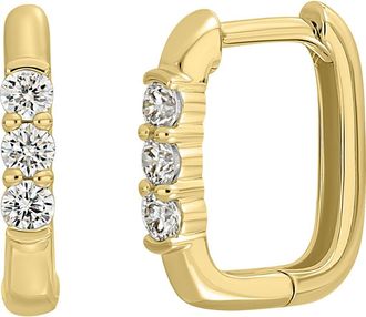 Bony Levy Varda Diamond Square Hoop Earrings in 18K Yellow Gold/Diamond at Nordstrom