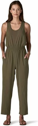 Patagonia Terrebonne Traveler Jumpsuit In Basin Green