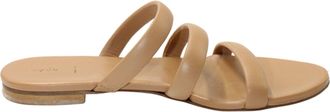 Aeyde Chrissy Flat Sandals in Brown Leather
