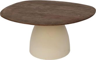 Moloo de centro D76 cm en madera marr&oacute;n y marfil