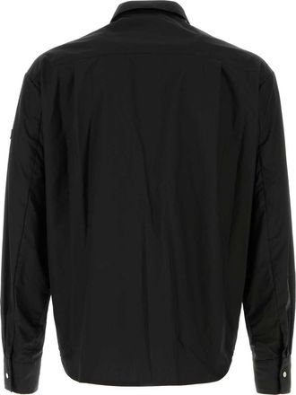 Tatras Mens Cotton-Silk Blend Overshirt Jacket Black