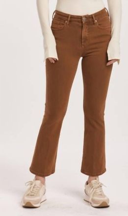 Dear John Denim Jeanne Cropped Flare Jeans In Burnt Sienna
