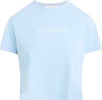 Favorite Daughter The Crop Varsity T-Shirt in Sea Blue at Nordstrom, Size X-Large