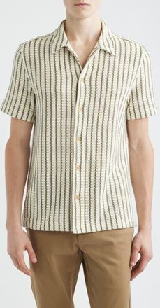Madewell Naples Stripe Shirt in Stripe Vintage Ivory at Nordstrom, Size Xx-Large