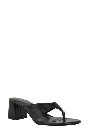 Calvin Klein Locinda Block Heel Sandal in Black at Nordstrom, Size 9.5