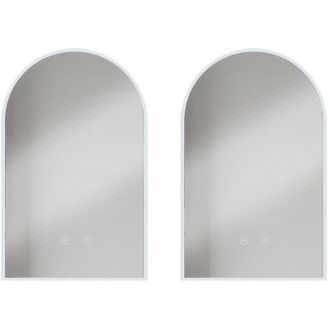 Vente-Unique Vente-unique - Specchio per bagno ad arco antiappannante a led L50 x H80 cm - Lotto di 2 - arcadi