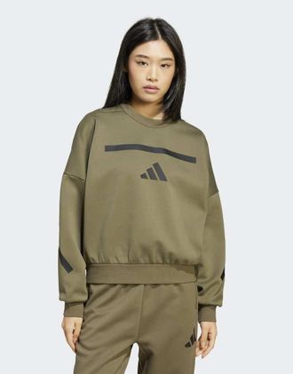 adidas z.n.e. - Felpa oliva strata-Verde