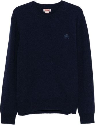 Baracuta Navy Blue Crew Neck Sweater