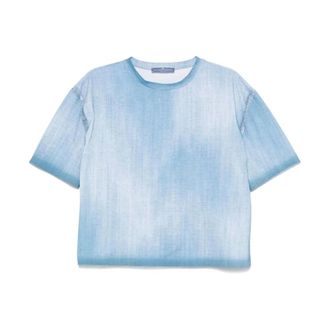 Ermanno Scervino T-Shirts, female, Blue, Size: XS T-shirt