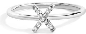 House of Brilliance 10K Gold Diamond Accent Initial A-Z Ring