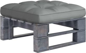 vidaXL Otomana De Jard&iacute;n De Palets Madera De Pino Impregnada Gris Vidaxl