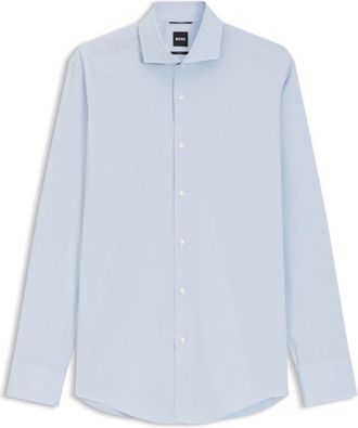 BOSS Checked slim-fit shirt in performance-stretch fabric