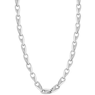 Pompeii3 Mens Polished Steel Single Tone Clasp 6mm Flexible Link 26 Chain