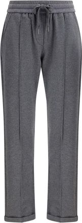 Brunello Cucinelli Gray Cotton Athletic Womens Pants