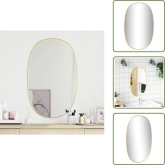 vidaXL Specchio a parete - vidaXL Specchio da Parete Dorato 70x45 cm - Specchio per camera da letto