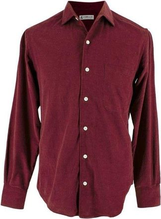 Cobra Society Burgundy Corduroy Shirt Size XS