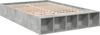 vidaXL Vidaxl - Estructura de cama madera de ingeniería gris hormigón 120x190cm