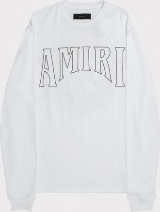 Amiri Mens Amiri Sun Long Sleeve Tee White - Size: 38