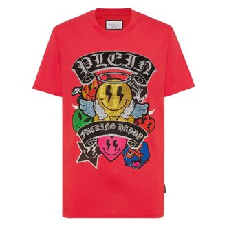 Philipp Plein Heren, Tops, Rood, Maat: M Katoen