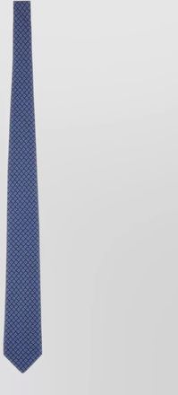 Ferragamo silk tie with patterned design and pointed tip