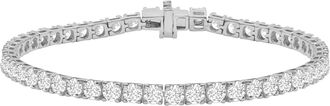 Diamond2Deal 14K Gold 10 CTW Lab-Grown Diamond Straight-Line Tennis Bracelet 7