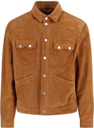 Dsquared2 Structured Brown Jacket with Front Zipper