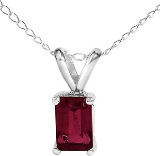 House of Brilliance Haus Of Brilliance Colorful Gemstones 14K 0.40 Ct. Tw. Ruby Pendant Necklace