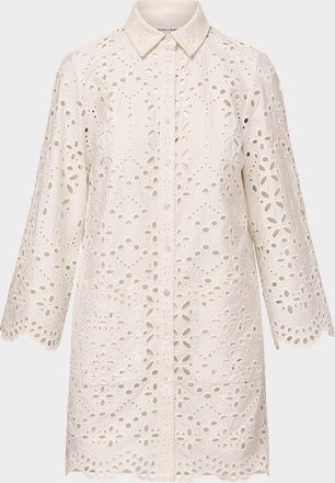 Veronica Beard Sumatra Eyelet Shirtdress