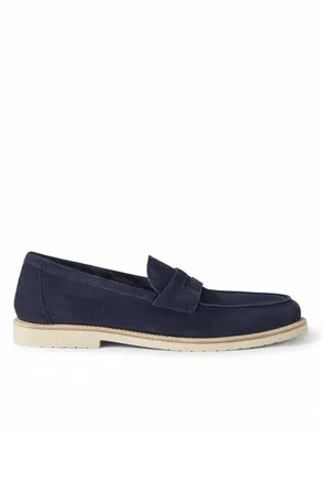 Brunello Cucinelli SUEDE LOAFERS Size: 45, colour: BLUE
