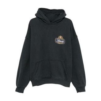 Rhude Hoodies & sweatvesten, Heren, Zwart, L, Katoen, Graphic Logo Hoodie