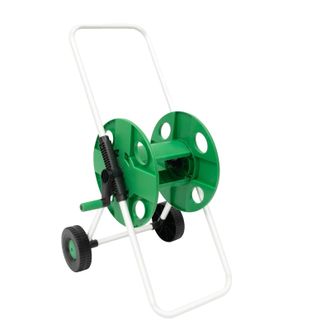 OEM Carro Portamangueras Con Manivela De Rebobinado Manual, Incluye 5 Mangueras De Agua, Color Verde