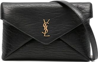 Saint Laurent Black Cassandre Crossbody Bag