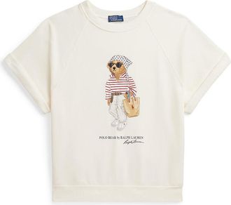 Ralph Lauren T-shirt met korte mouwen en ronde hals met teddybeer