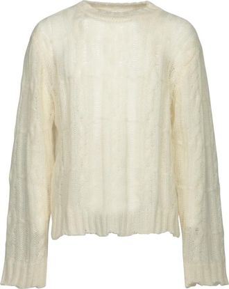 S&eacute;fr Gilberto Sweater - Heren - Ronde hals truien - Wit - L - Wol - Truien & Vesten