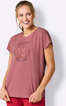 Catamaran Funktionsshirt CATAMARAN Freizeitshirt, Damen, Gr. 36/38, violett, meliert, 46% Baumwolle, 46% Polyester, 8% Elasthan, bedruckt, gemustert, meliert, u