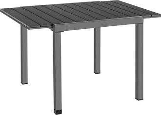 TecTake Mesa de jard&iacute;n extensible, aluminio, 4 a 6 plazas,, 180 cm, negro