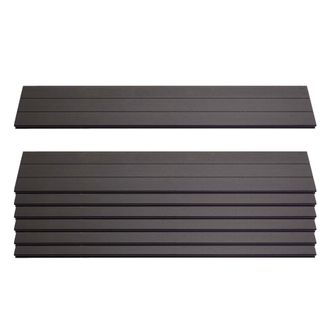 Hhg Hhg - Nunca Usado] Juego De 7 Lamas Para Cortina De Wpc Sarthe, Tablas Cortavientos, Aprox. 1 M&sup2;, Certificado Mvg, 90 Cm, Antracita