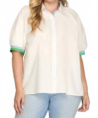 She + Sky Ocean Breeze Top In White