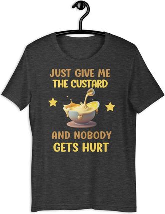 Generic Custard Lover T-Shirt for Foodie Birthday, Valentines or Christmas Dark Grey Heather