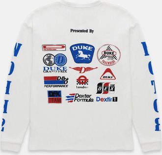 Duke + Dexter Duke + Dexter, Mens DR3 Sponsors Vintage White Waffle Top, Size XXL