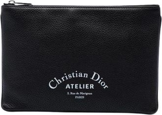 Dior Pre-owned Vintage Clutch - Dames - Vintage Clutch - Zwart - ONE Size - Leer - Vintage