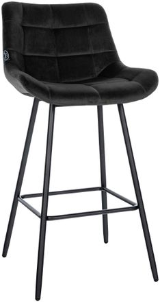 Clp Clp - Taburete De Bar Weston Negro Terciopelo