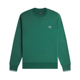 Fred Perry Heren, Sweatshirts & Hoodies, Groen, Maat: XL Katoen