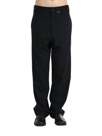 Marni mending-logo straight-leg trousers - Nero