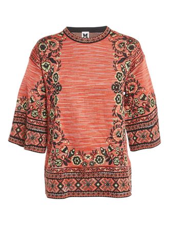 Missoni Top in maglia a fiori - Arancione