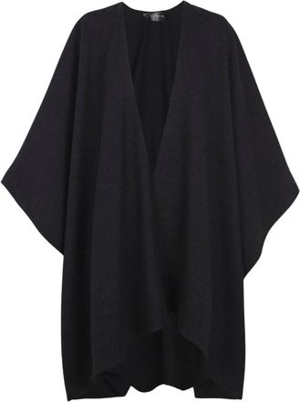 Cortana Wool Poncho - Dames - Ponchos - Zwart - ONE Size - Wol - Jassen