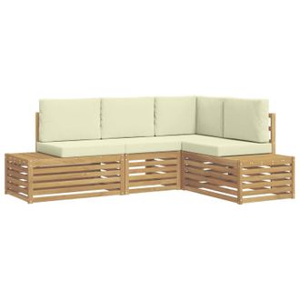 vidaXL Conjunto De Sof&aacute;s De Exterior Blanco 213,5 X 154,5 X 73 Cm Vidaxl