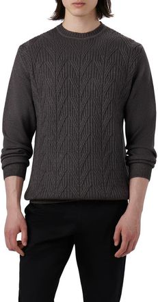 Bugatchi Cable Stitch Merino Wool Sweater in Anthracite at Nordstrom Rack, Size Xx-Large